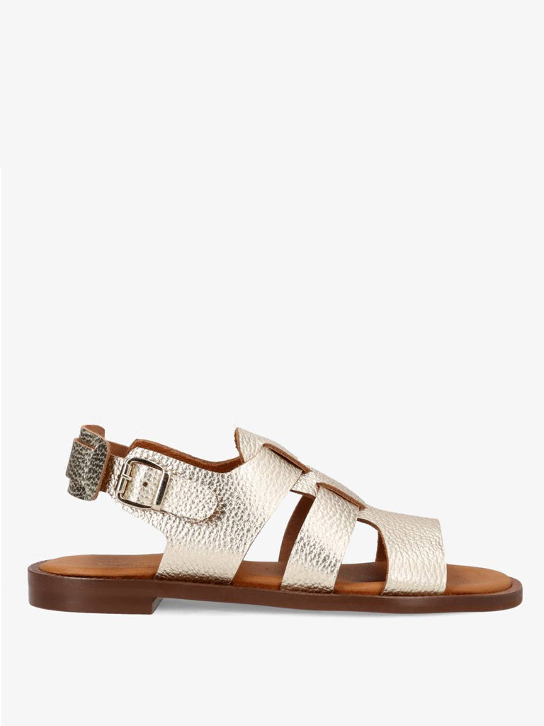 Shoedesign Copenhagen Rita Gold Sandals - Comfortable & Stylish Women's Summer Shoes for Beach, Vacation & Casual Outings