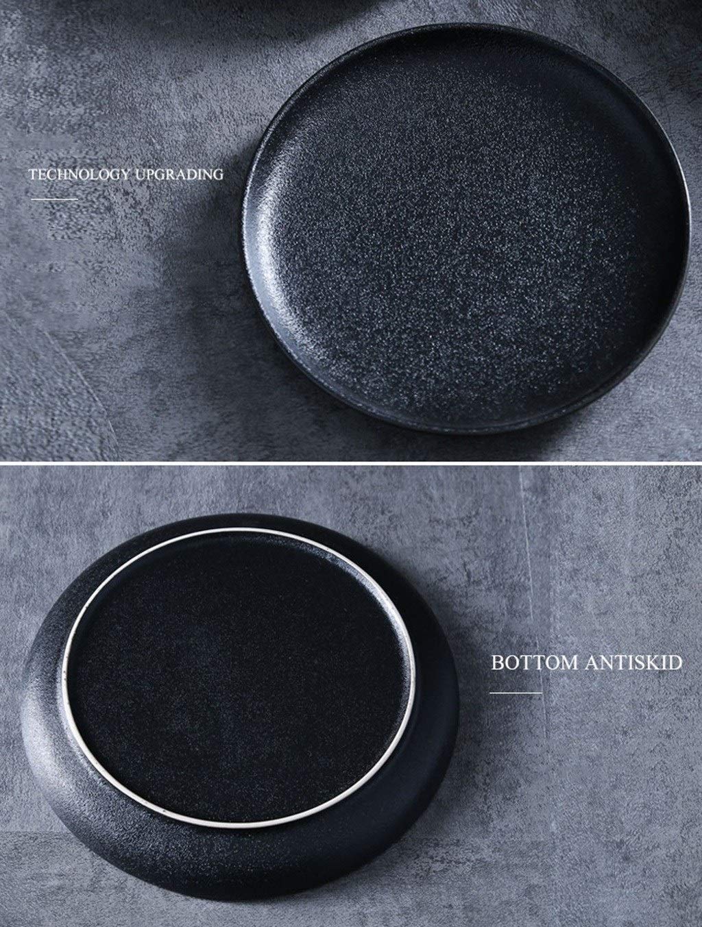 10-Inch Black Ceramic Cake Dome Stand - Elegant Display Cover for Cakes, Desserts, Fruits & Snacks in Restaurants, Hotels & Home Baking