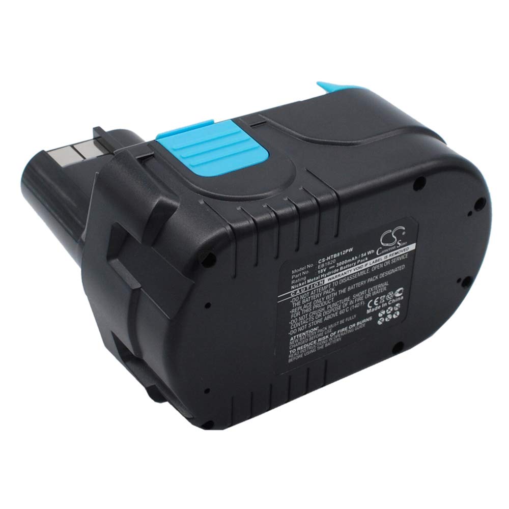 Original Replacement Battery for Hitachi DS 18DMR, DS 18DVB, DS 18DVB2, DS 18DVB2K, DS 18DVF3, DS18DFL, DS18DFLPC, DS18DL, DV 18DCL, DV 18DL, DV 18DMR, DV 18DV, DV 18DVKS - 18V 3000mAh Lithium-Ion Power Tool Battery - Perfect for Drilling, Screwing, and DIY Projects