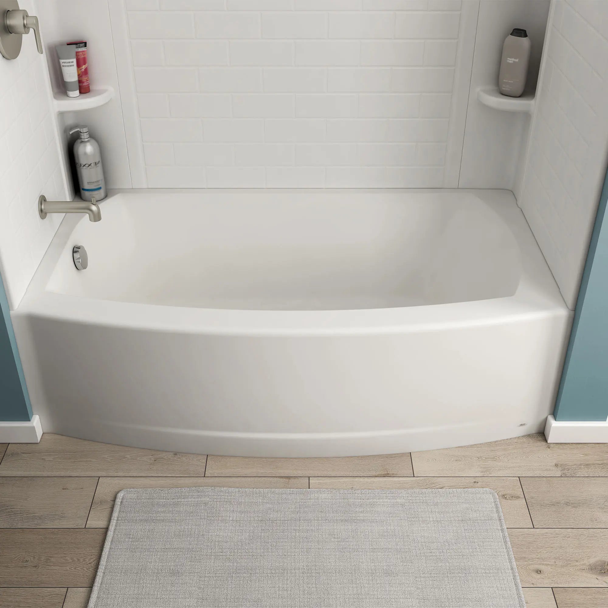 5x30 Inch Integral Apron Bathtub with Left Hand Drain - Modern Freestanding Soaking Tub for Small Bathrooms, Spa-Like Relaxation at Home