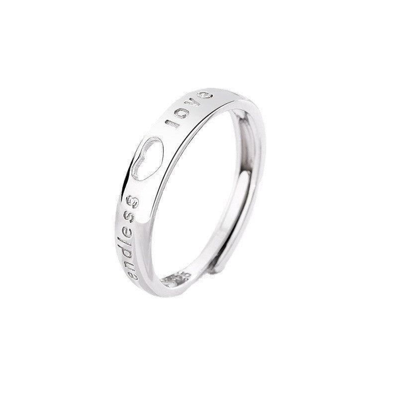 Endless Love Heart Promise Rings for Couples - Sterling Silver 925 Romantic Gift for Her, Wedding, Engagement & Anniversary - Perfect for Valentine's Day & Special Occasions