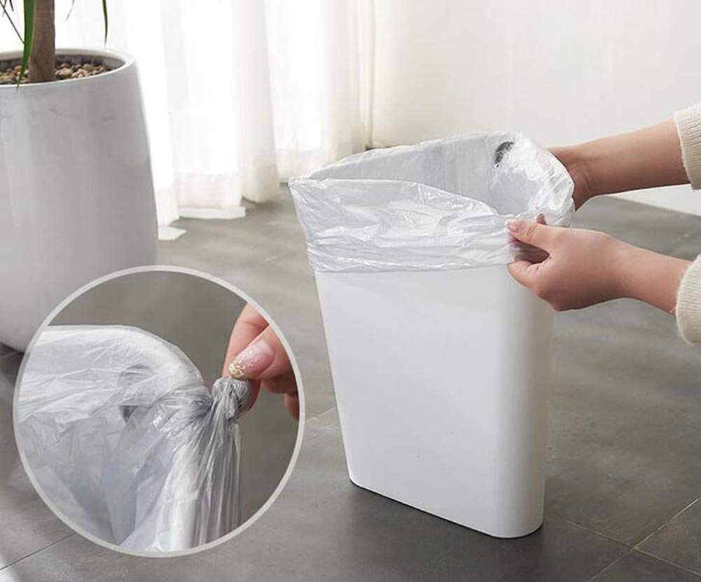 Hflove Triangle Plastic Kitchen Trash Can - White Corner Waste Bin for Small Spaces | Perfect for Under Sink, Bathroom, or Office Use