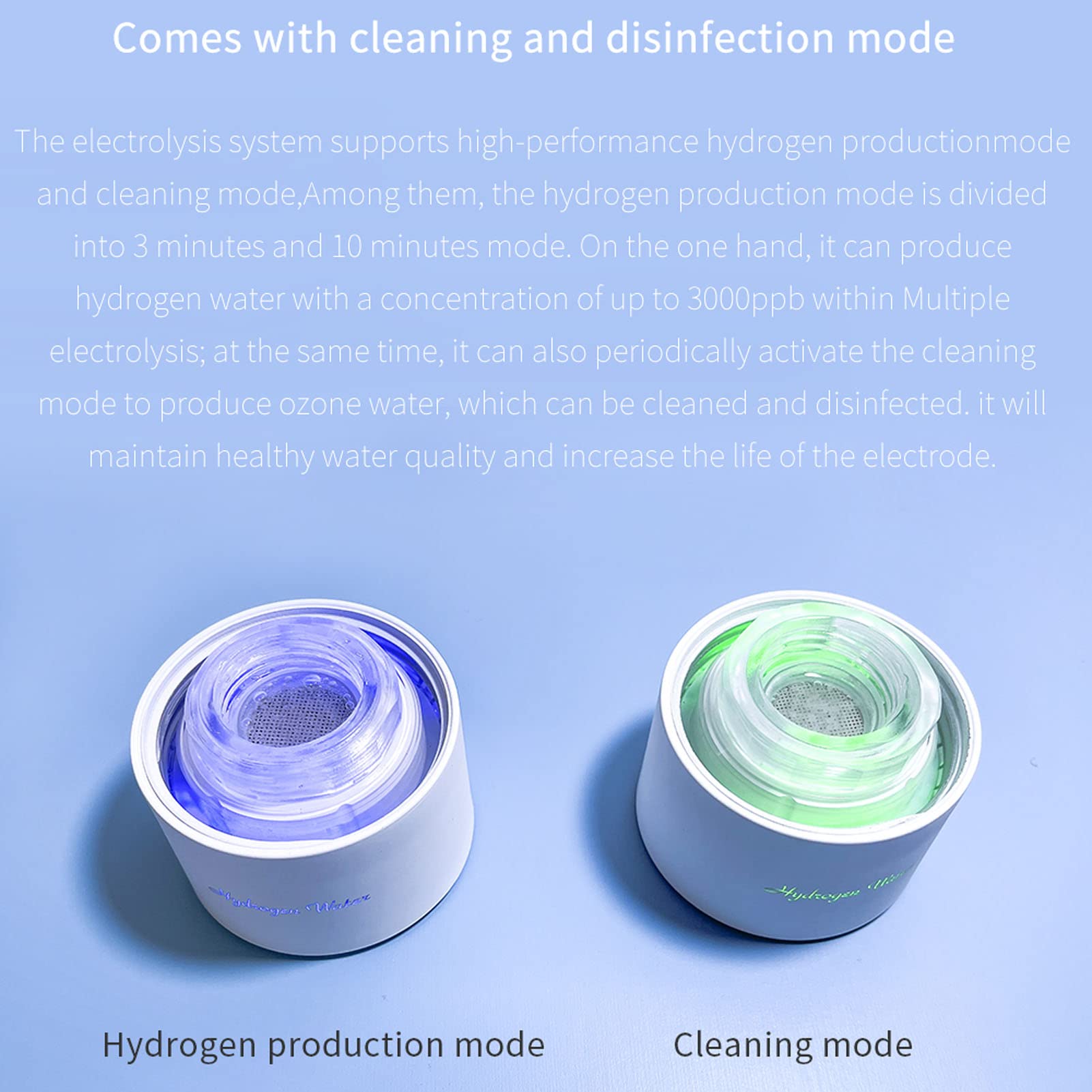 400ml Portable Hydrogen Water Bottle Generator with SPE PEM Technology - BPA-Free, USB Rechargeable, 1000-1200PPB Hydrogen Rich Water - Includes Inhaler Adapter & Self-Cleaning Mode - Perfect for Travel, Gym, and Daily Hydration