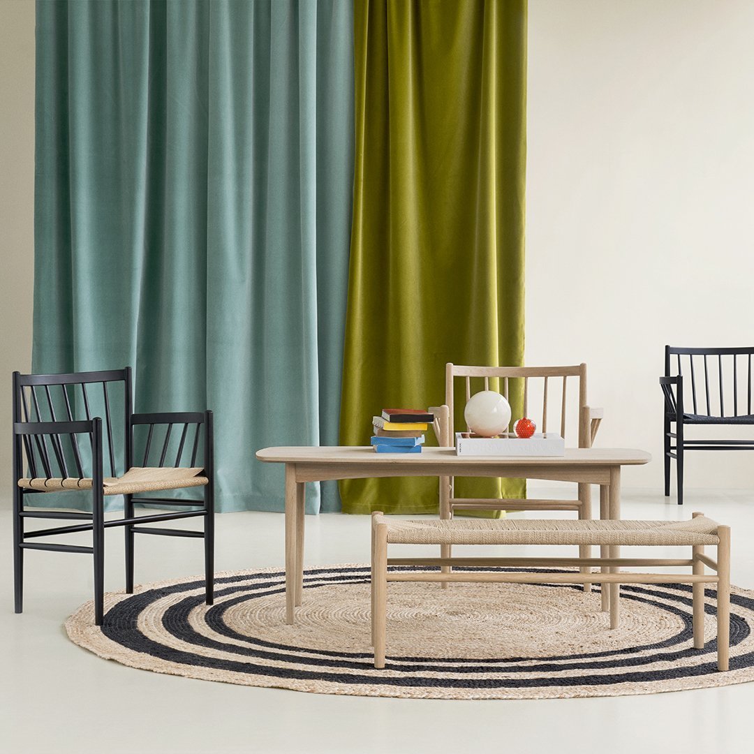 Jorgen Baekmark J83B Bench by FDB Mobler - Modern Scandinavian Wooden Bench for Living Room, Bedroom, or Entryway