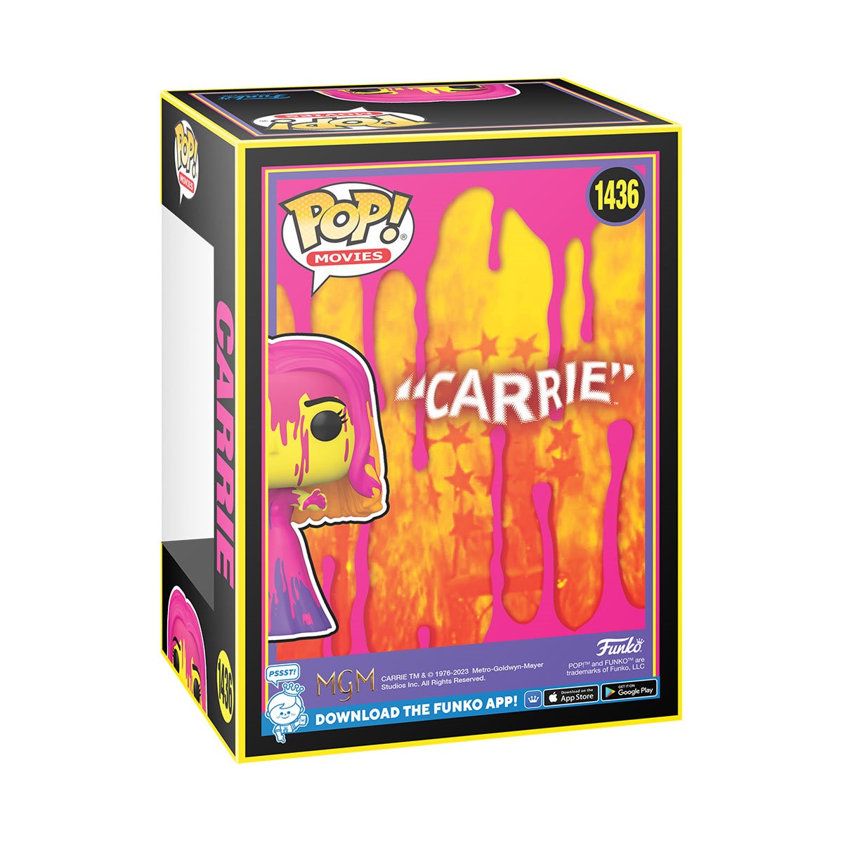 Exclusive Carrie Black Light Funko Pop! Vinyl Figure #1436 - Perfect for Horror Movie Fans & Collectors - Great for Display, Gifts, and Themed Parties