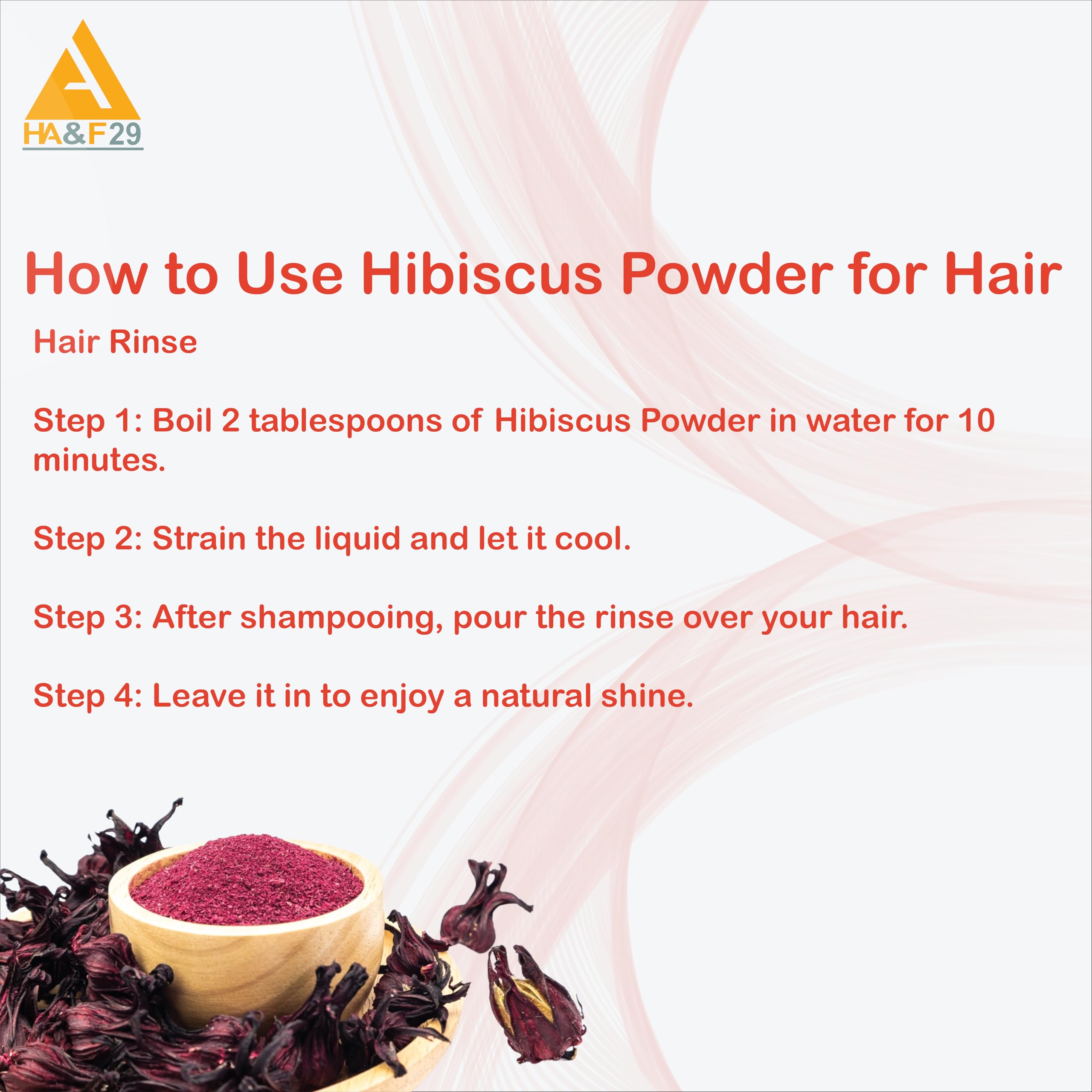 Organic Hibiscus Powder 100g - 100% Pure Natural Hair & Skin Care | Hair Conditioner, Face Exfoliant & Scalp Treatment | For DIY Beauty, Herbal Remedies & Holistic Wellness