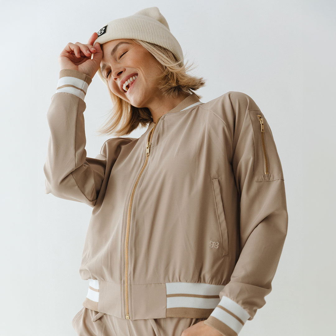 Vintage Cobblestone Bomber Jacket for Men - Classic Casual Outerwear with Zip Front & Ribbed Cuffs | Perfect for Streetwear, Fall Fashion & Everyday Wear