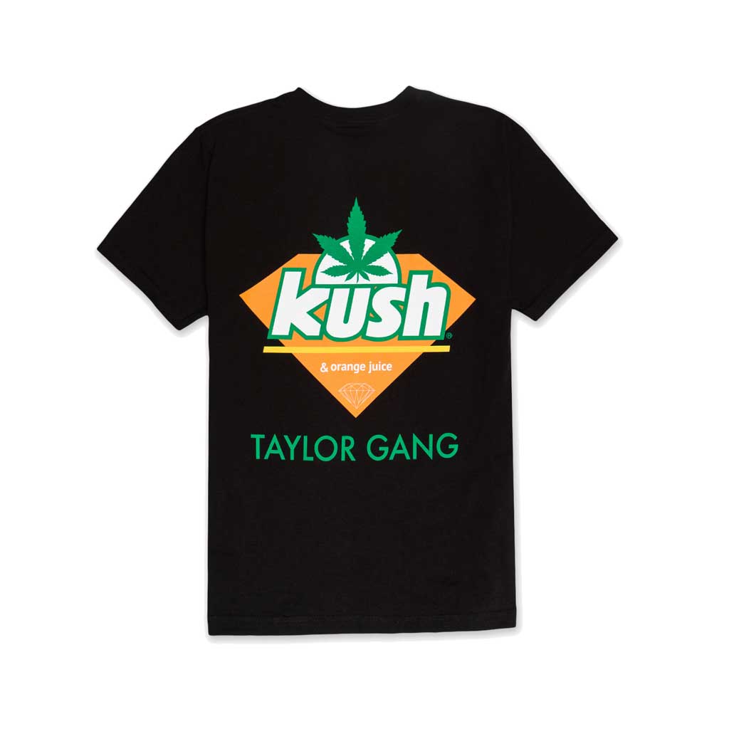 Diamond x Wiz Khalifa Kush Logo T-Shirt - Black | Hip Hop Streetwear, Rapper Merch, Concert Outfit