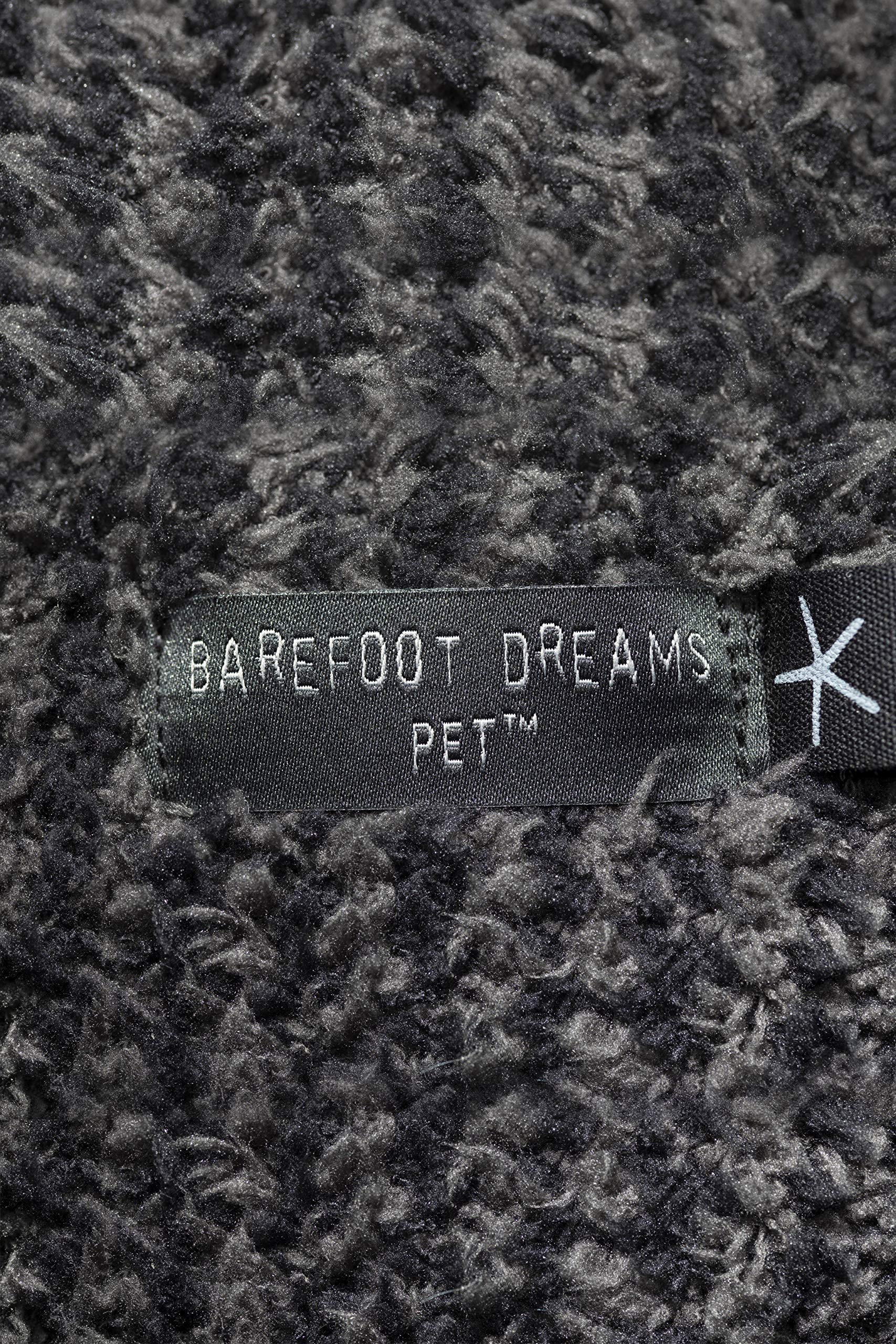 Barefoot Dreams CozyChic Round Pet Bed for Dogs - Large Carbon/Black, Ultra Soft & Washable - Perfect for Living Room, Bedroom, or Pet Nursery
