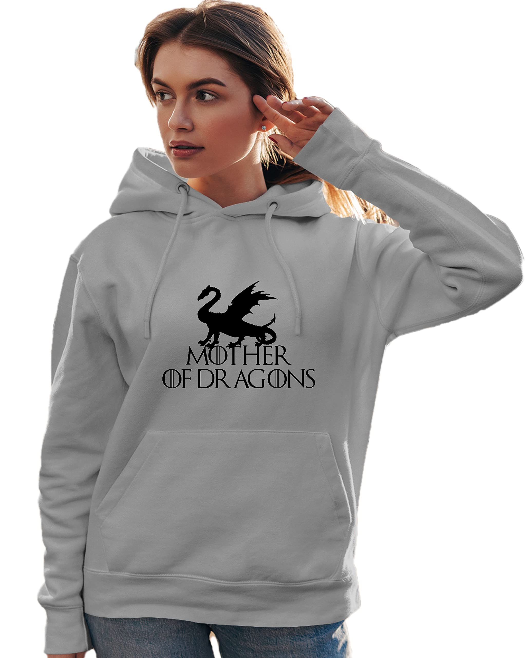 Mother of Dragons Sweatshirt Hoodie for Men & Women - Game of Thrones Inspired Pullover for Cosplay, Halloween Costume & Winter Fashion