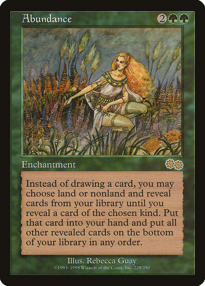 Abundance - Urza's Saga MTG Card | Magic: The Gathering Collectible Trading Card Game | Perfect for Deck Building & Commander Format