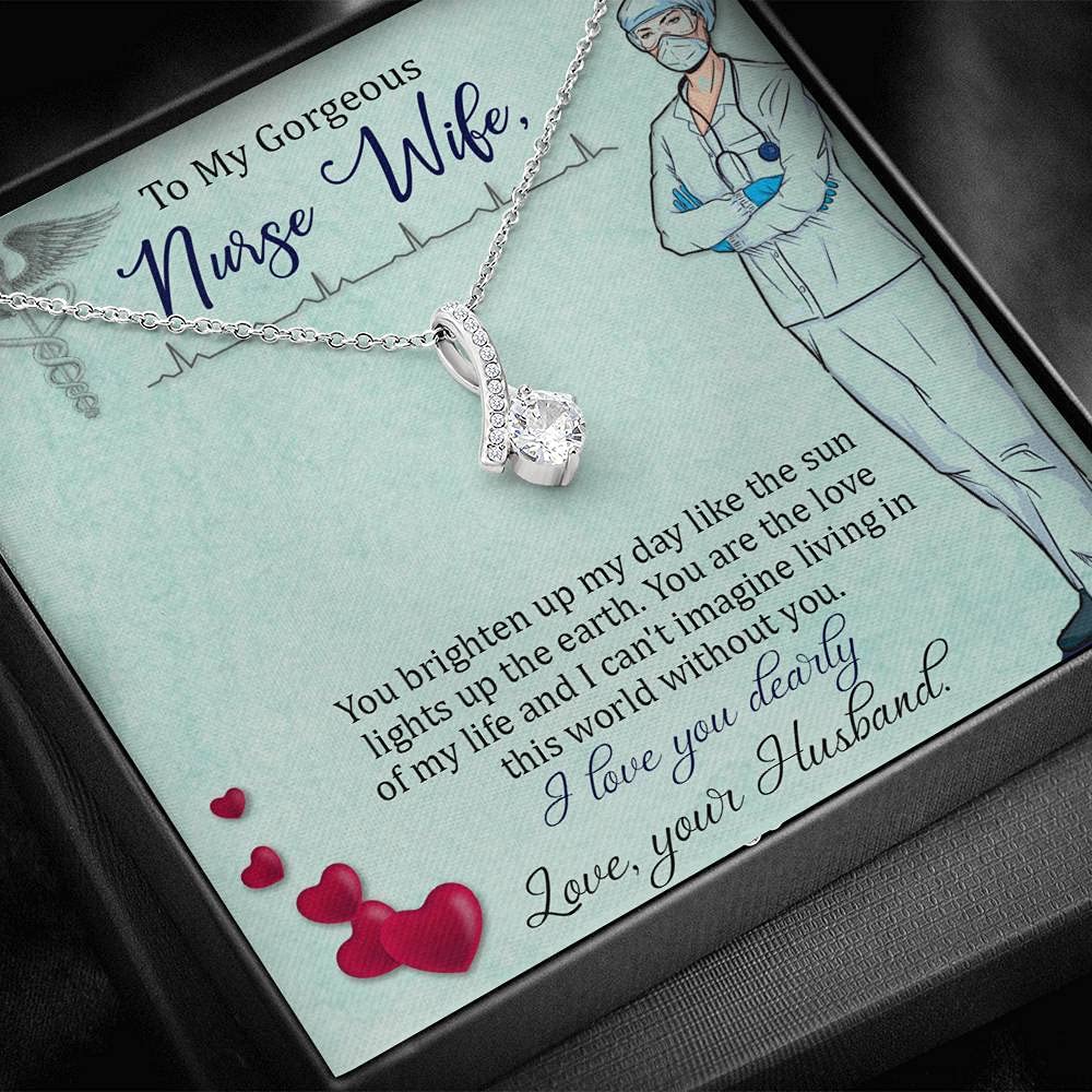 Beautiful Nurse Appreciation Necklace Gift for Wife - Elegant Jewelry with Love Message Card - Perfect for Nurses Week, Birthday, Anniversary & Special Occasions