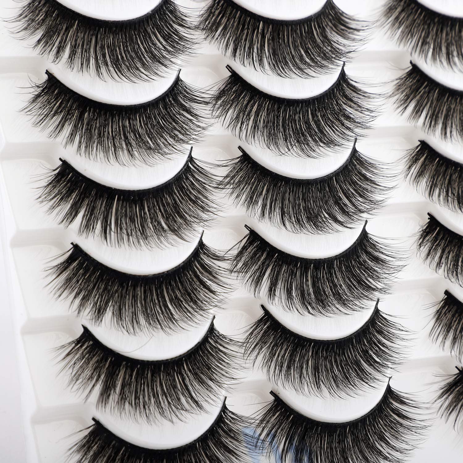 Newcally 14 Pairs Fake Eyelashes - Long Dramatic Thick Volume Faux Mink Lashes for Natural & Glamorous Look | Perfect for Parties, Weddings & Daily Wear