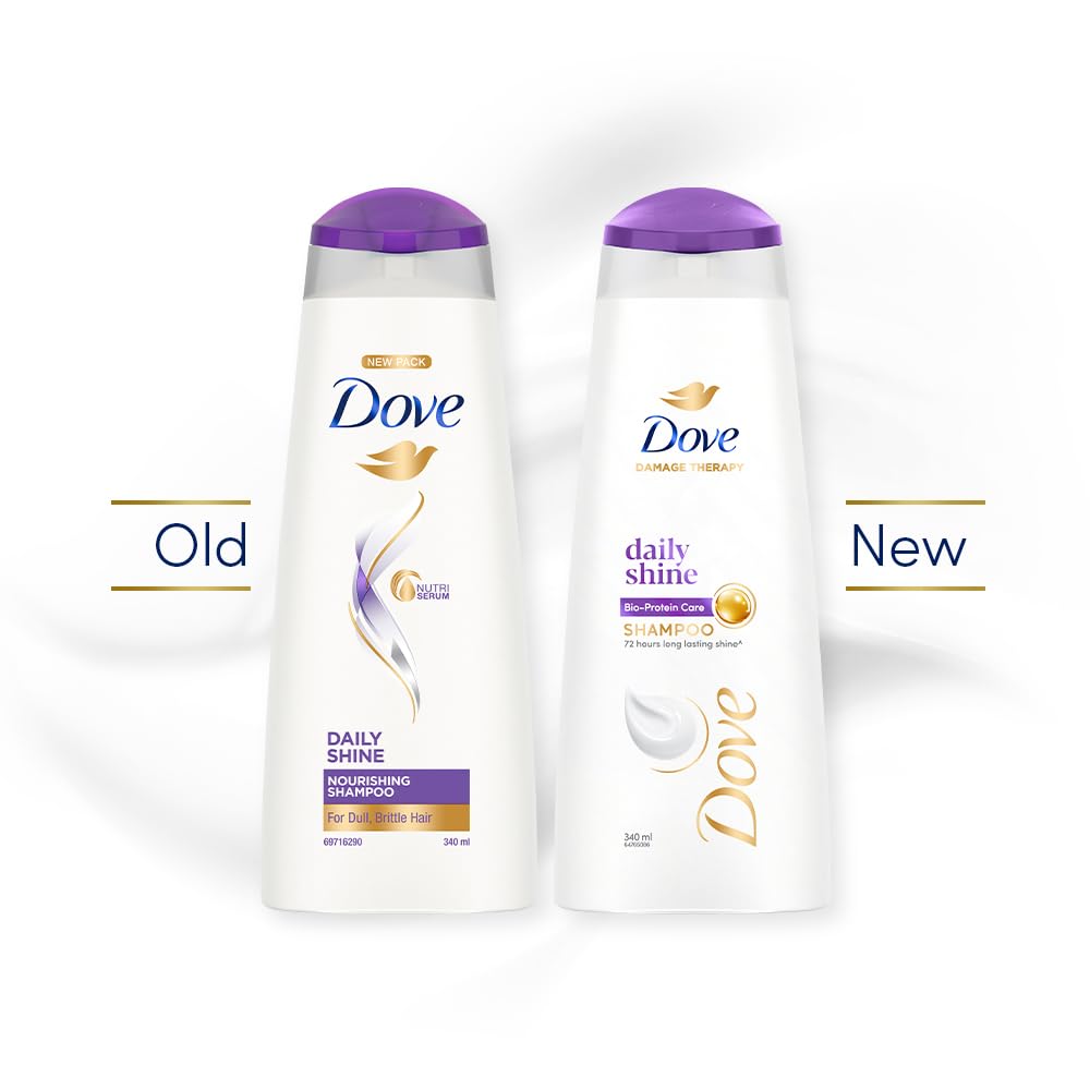 Dove Daily Shine Shampoo for Dull Hair - 12 oz (340 ml) | Hydrating & Revitalizing Hair Care | Perfect for Dry, Damaged Hair at Home or Salon Use