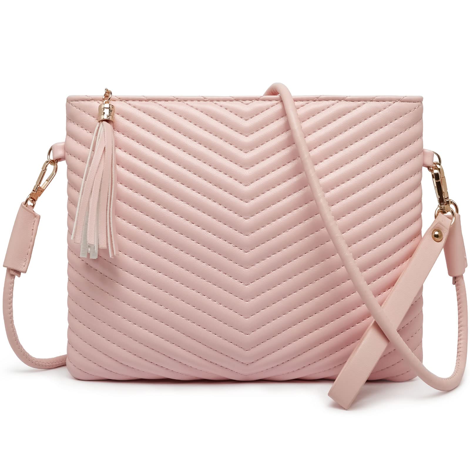 LYPULY Vegan Leather Crossbody Bag for Women - Stylish Shoulder Purse with Wristlet Strap for Daily Use