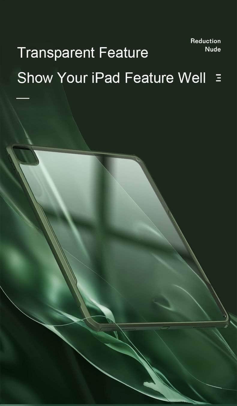 iPad Pro 2021 Case - Xundd Airbag Shockproof Clear Back Cover | Protective Cover for Work, Travel & Everyday Use