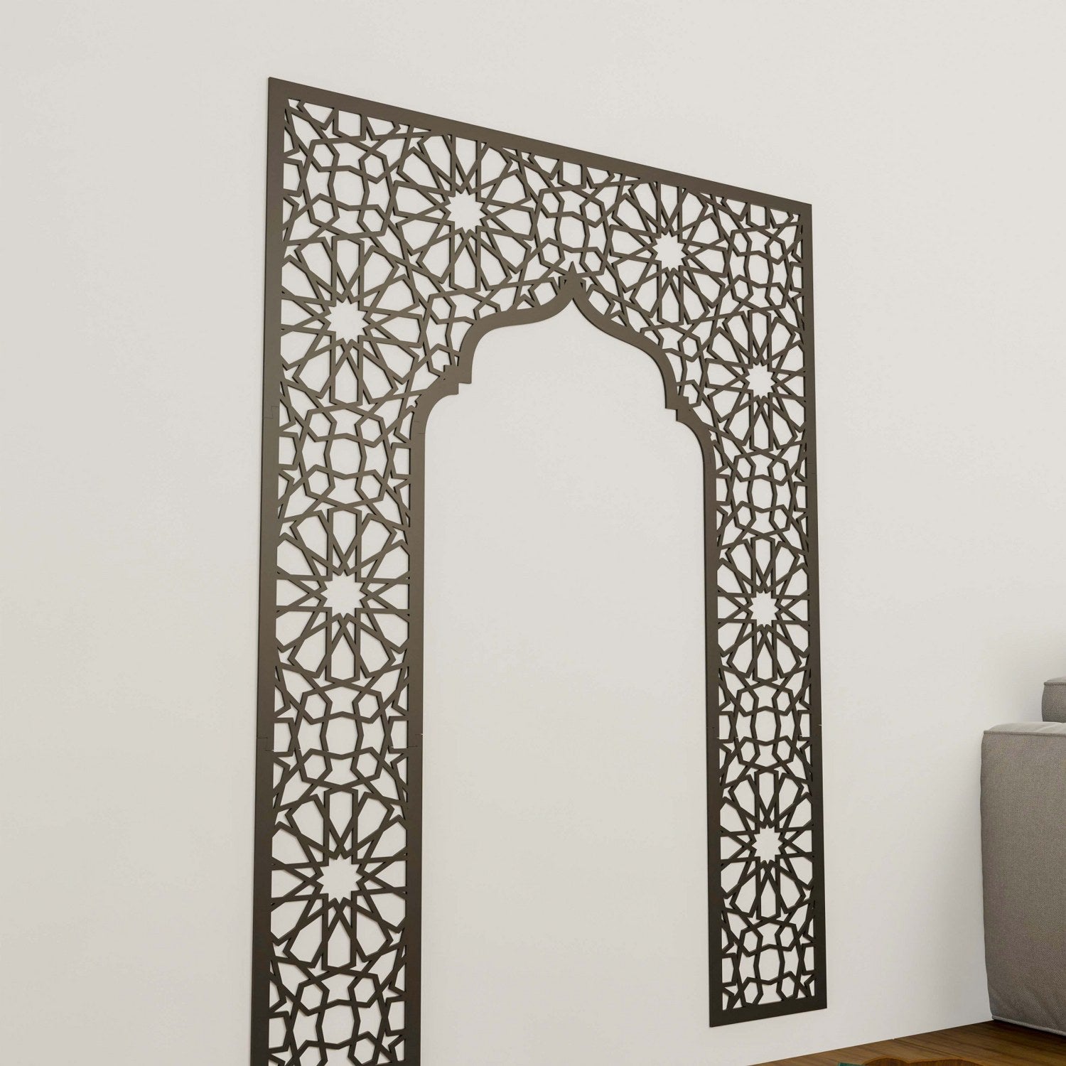 Handcrafted Mihrab Wooden Wall Art - Islamic Prayer Room Decor & Muslim Home Decoration | Perfect for Mosque, Living Room & Bedroom Spiritual Space