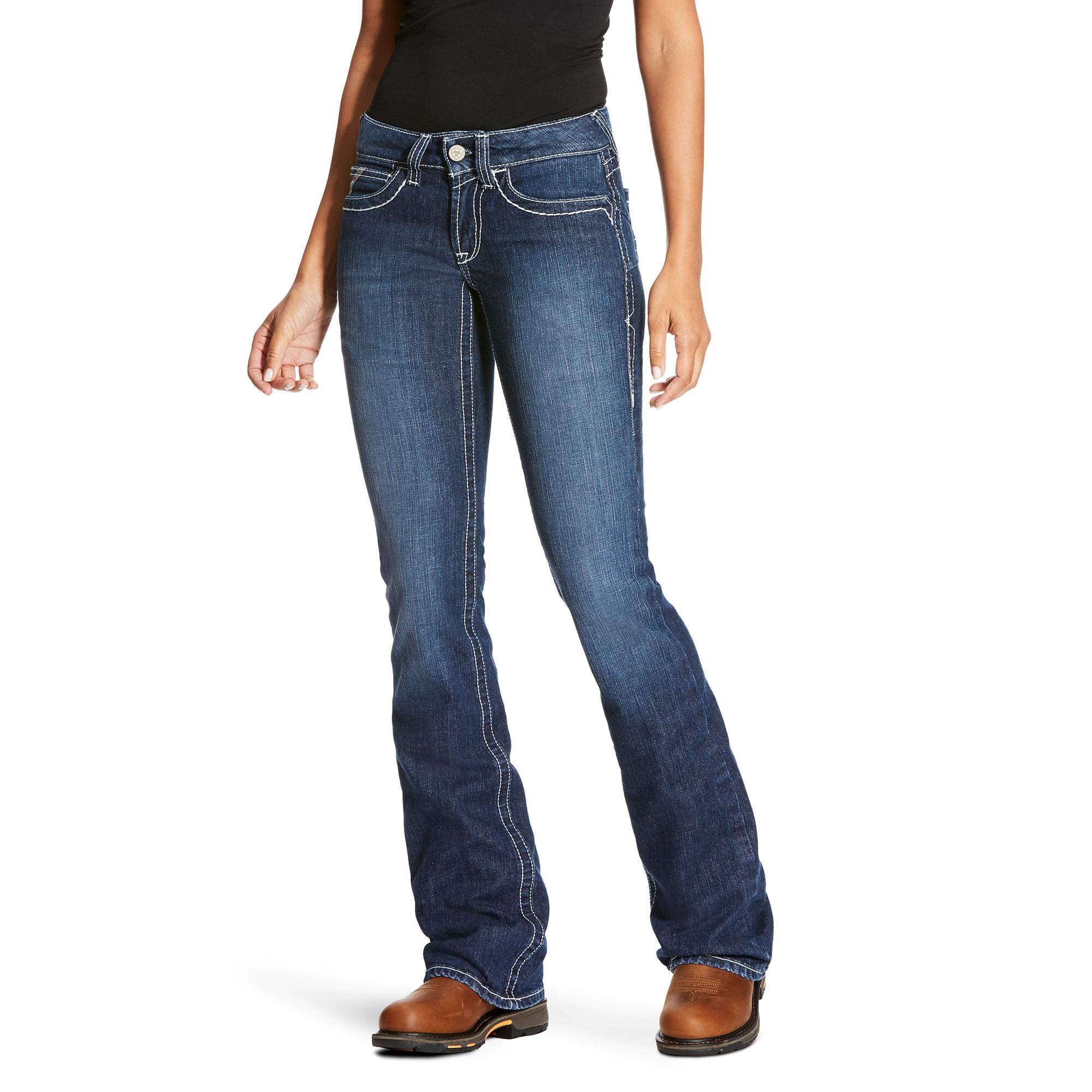 Ariat Women's Flame Resistant Mid Rise Boot Cut Work Pants - Volta, Size 27 Regular | Durable & Comfortable for Construction, Oilfield & Outdoor Jobs