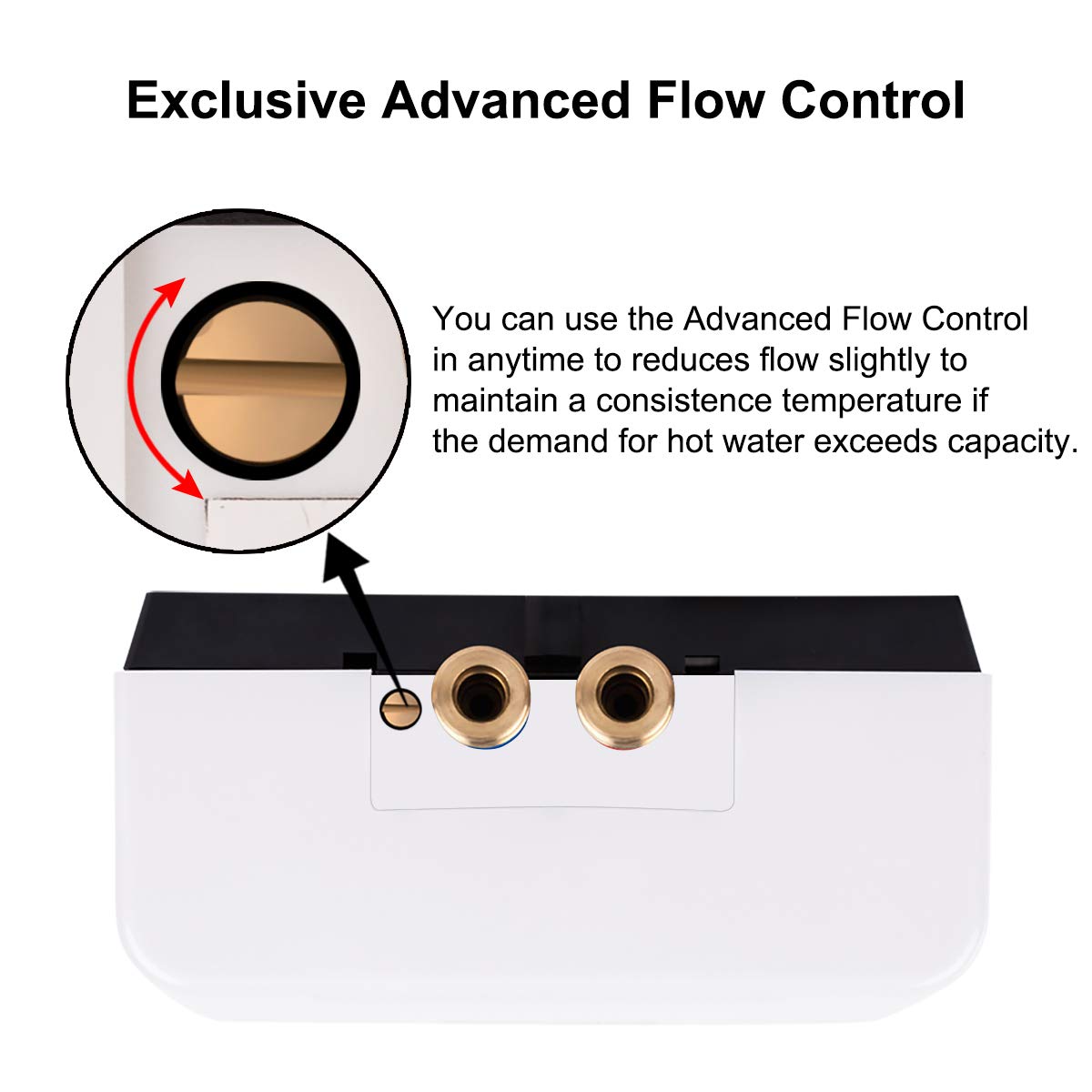 Thermoflow 110V-120V Mini Tankless Electric Water Heater - Instant On-Demand Hot Water for Sinks, Wall Mounted, CSA Certified 3.5kW Hardwired - Perfect for Bathrooms, Kitchens, and Small Spaces