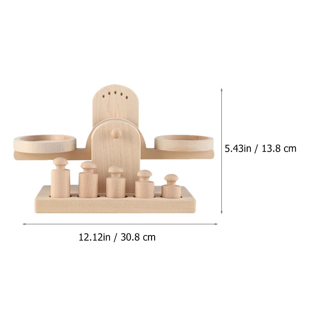 Wooden Balance Scale Toy for Kids - Educational Math Learning Tool, Montessori Teaching Aid, Assembly STEM Toy for Children’s Arithmetic & Measurement Skills | Perfect for Classroom, Homeschool & Playroom Activities