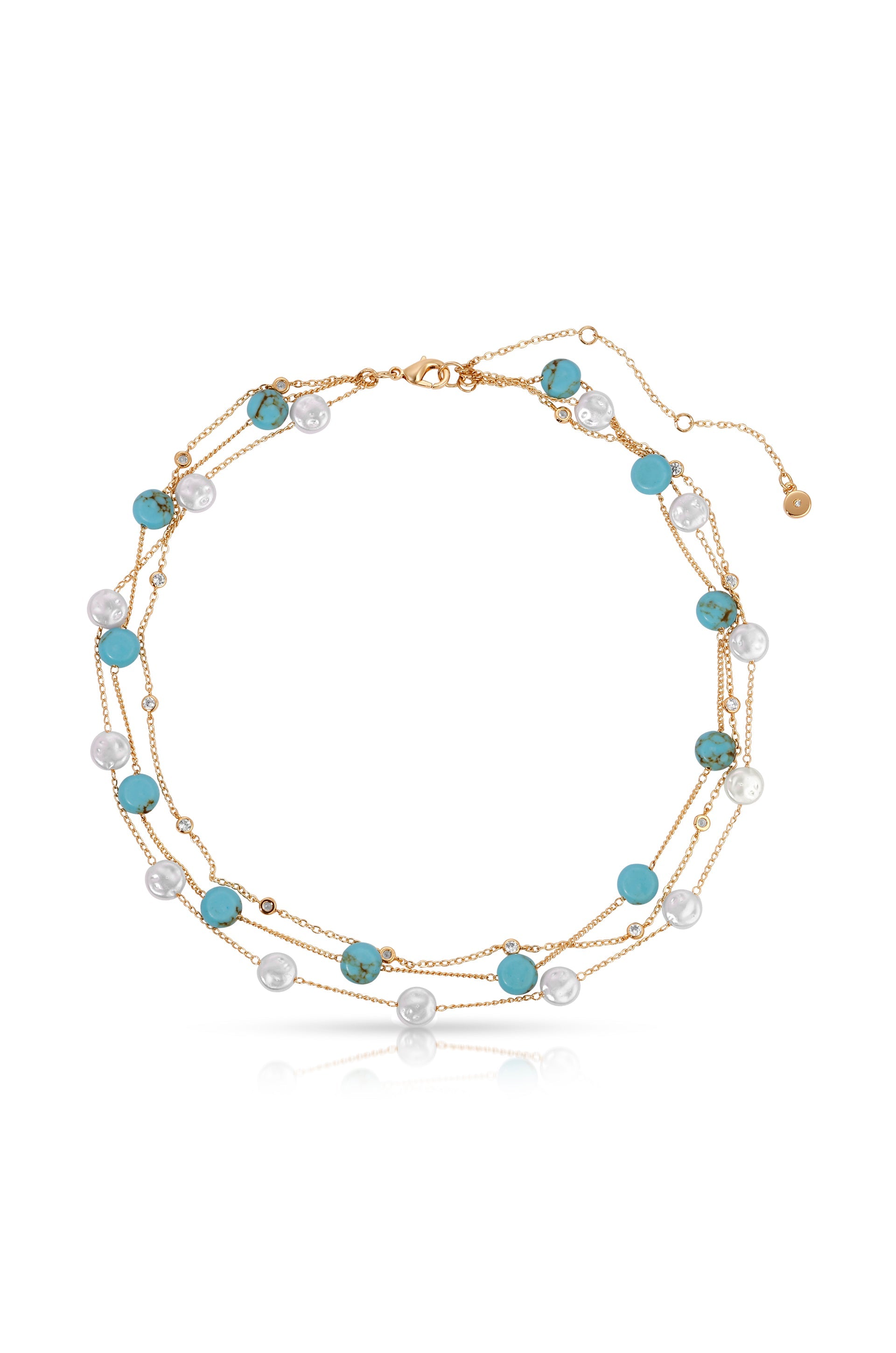 Elegant Turquoise & Pearls Necklace for Women – Perfect for Weddings, Parties & Special Occasions