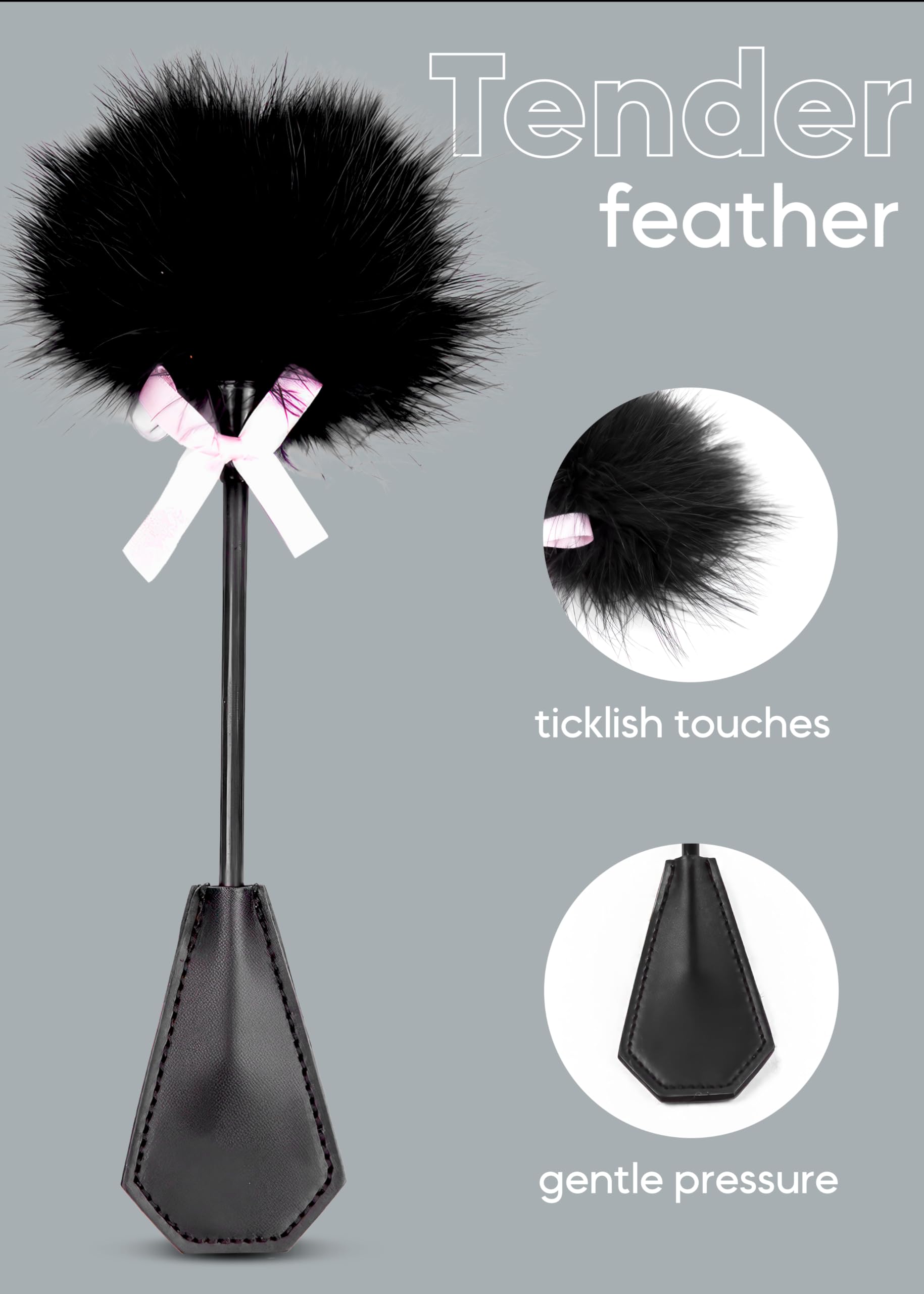 Sensual Feather Tickler for Adults - Soft & Playful Bedroom Toy for Couples - Perfect for Foreplay, BDSM & Spicing Up Intimate Moments