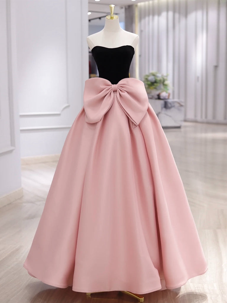 Elegant A-Line Sweetheart Neck Satin Pink Long Prom Dress - Formal Evening Gown for Homecoming, Ball, Wedding & Special Occasions
