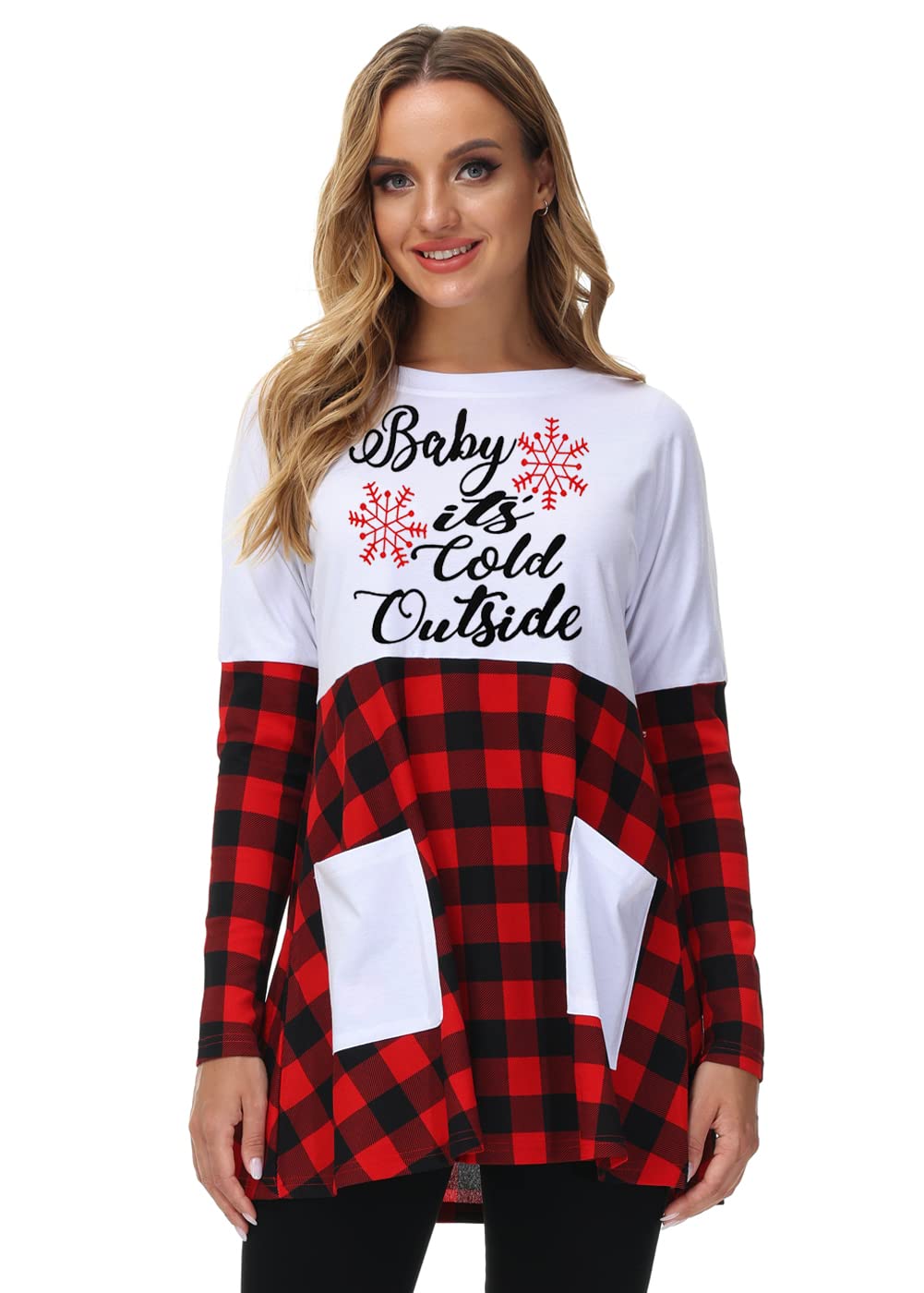 Deerose Women's Mardi Gras Shirt - Long Sleeve Funny Plaid St. Patrick's Day Top for Party, Pub Crawl & Festive Celebrations