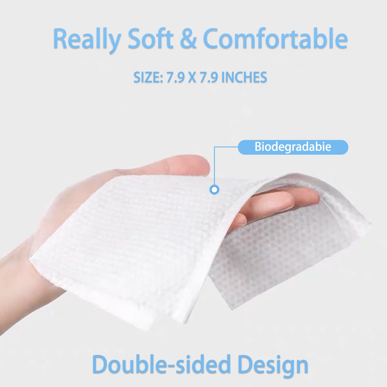 Clean Skin Club Disposable Face Towels - Hypoallergenic Facial Wipes for Sensitive Skin | Gentle Makeup Remover & Daily Cleansing for Acne-Prone Skin | Perfect for Travel, Gym & Skincare Routine