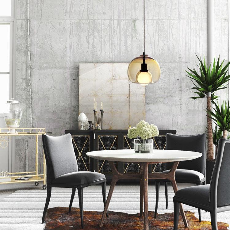 Elegant Eres Pendant Light - Modern Glass Hanging Lamp for Dining Room, Kitchen Island, Bedroom & Living Room Decor