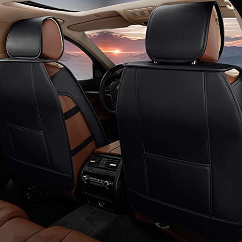 Surekit Custom PU Leather Car Seat Covers for SEAT Ateca Arona Ibiza Leon Toledo - 5-Seat Luxury Cushion Cover Set (Black & Red) | Durable Protection & Stylish Upgrade for Your Car Interior