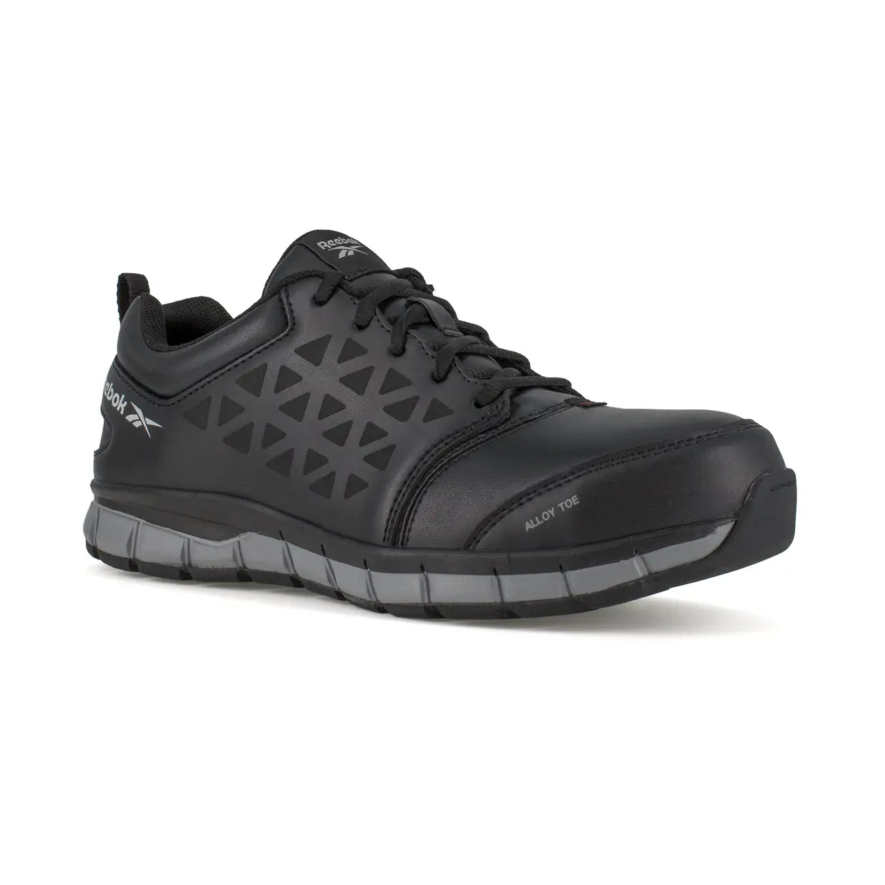 Sublite Cushion Alloy Toe Athletic Work Shoes for Men - Lightweight Safety Shoes with Steel Toe Protection, Slip Resistant & Comfortable for Construction, Warehouse, Outdoor Work - Black CD