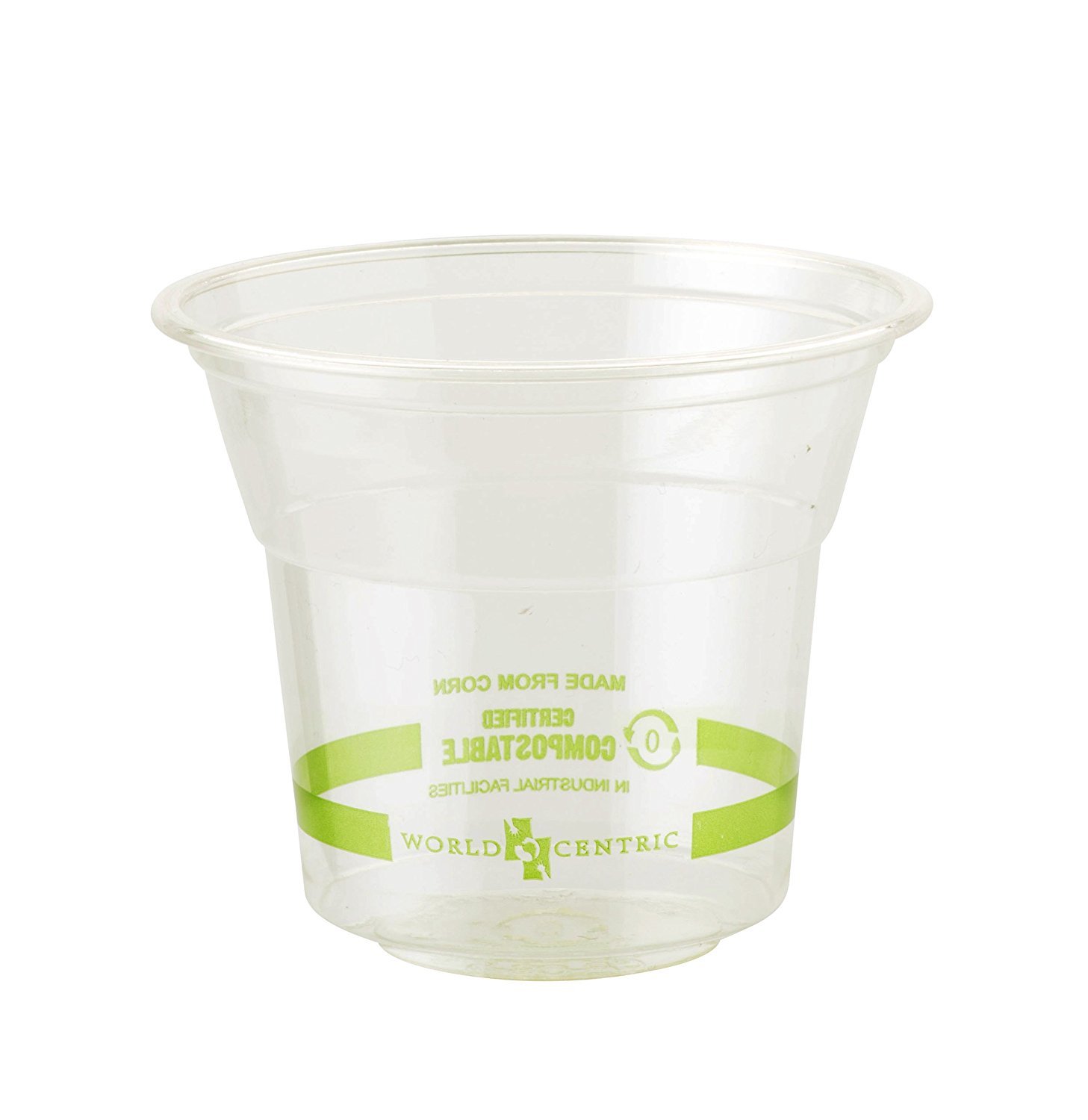 World Centric 100% Compostable PLA Cold Drink Cups - 5 oz Clear Biodegradable Cups (Pack of 2000) - Perfect for Parties, Cafes & Eco-Friendly Events