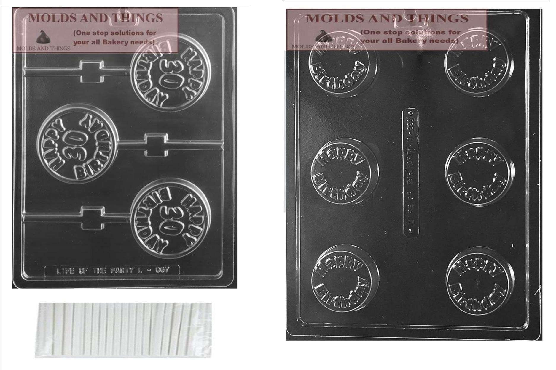 30th Birthday Chocolate Candy Mold - Happy 30th Birthday Cake Decorating & Candy Making Kit with Instructions - Perfect for DIY Birthday Parties, Anniversary Celebrations & Gift Giving