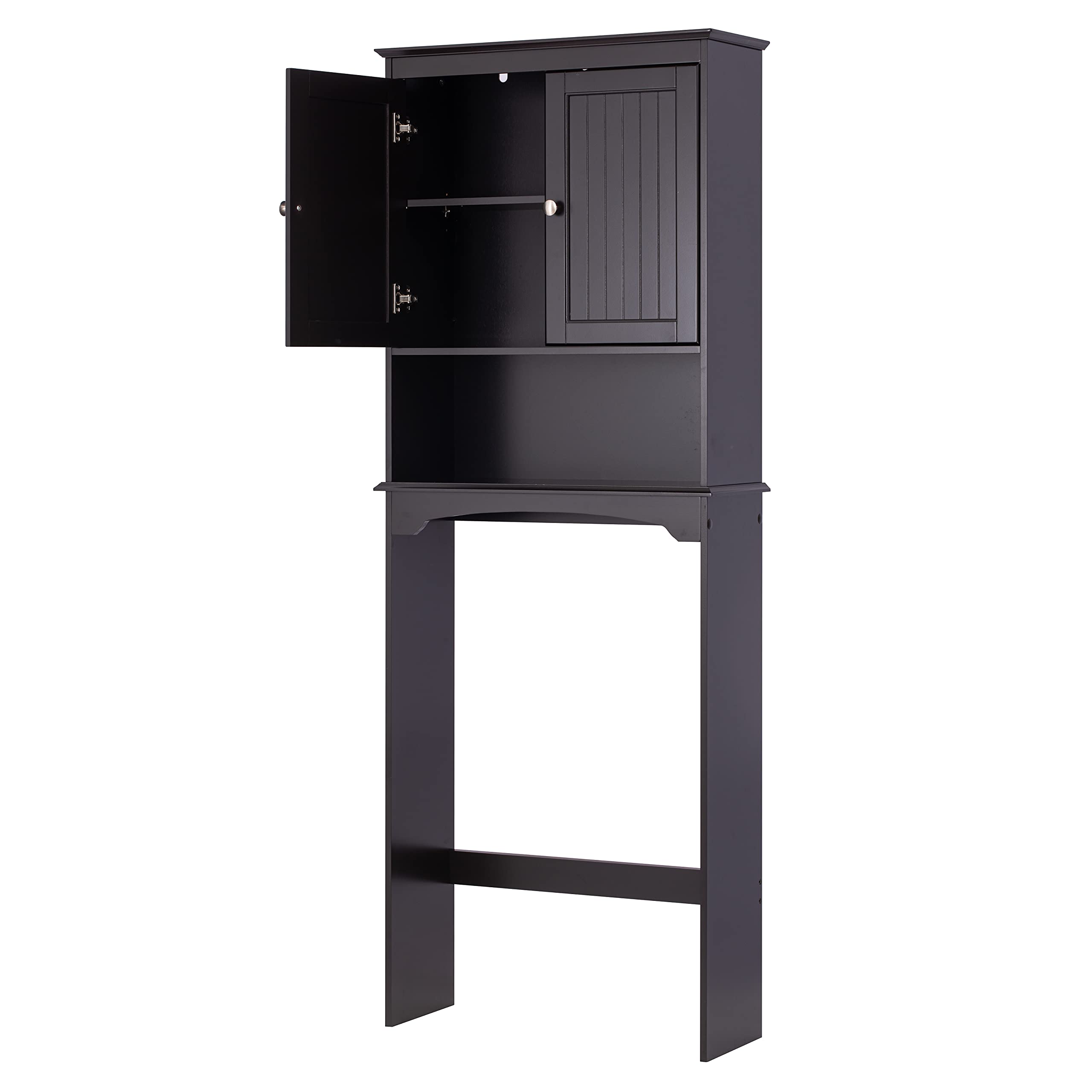Over The Toilet Storage Cabinet with Adjustable Shelves - Bathroom Organizer with Doors in Espresso Finish | Perfect for Small Bathrooms, Apartments & Powder Rooms