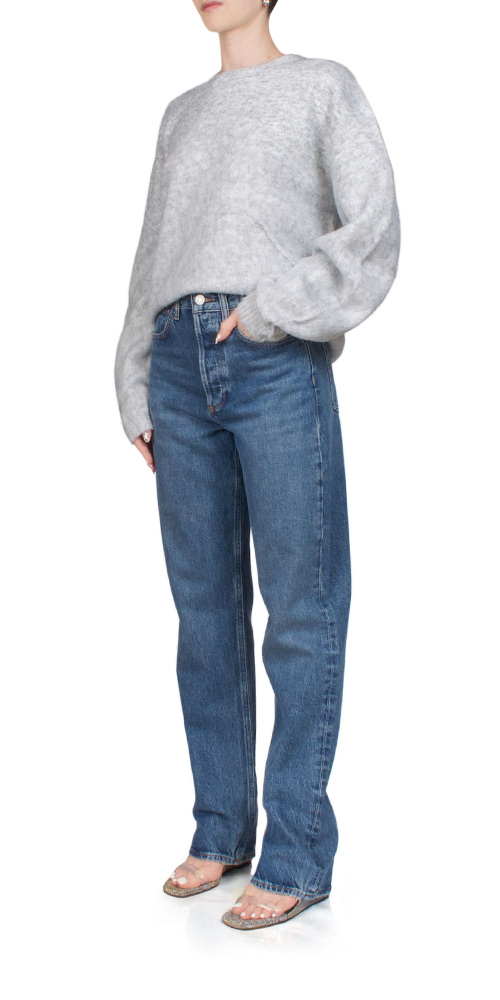 Premium Brushed Apex Sweater for Women - Soft Grey Knit Pullover | Cozy Winter Wear, Casual Outfits & Layering Essentials