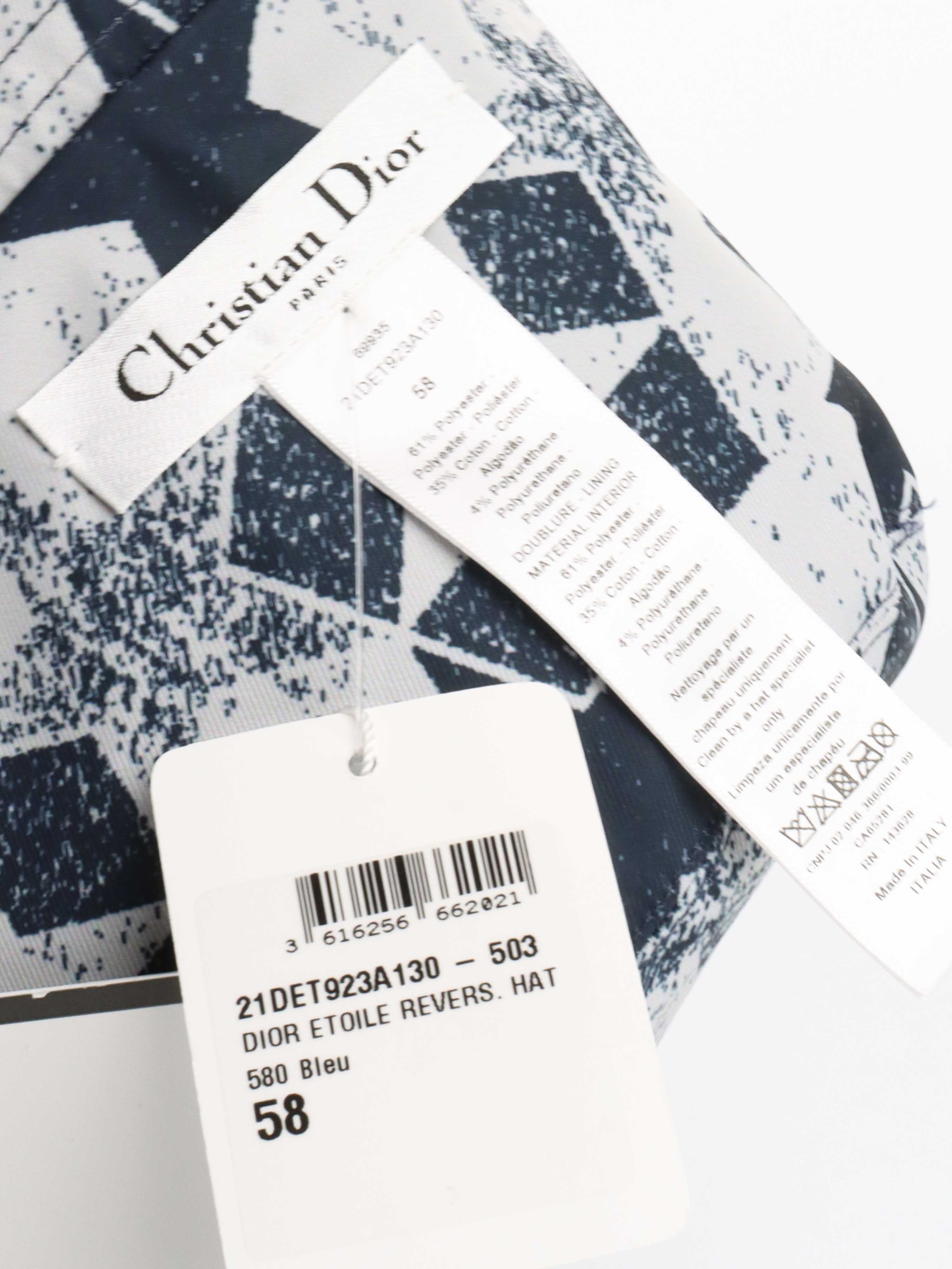 Dior Plain Blue Reversible Bucket Hat for Women & Men - Fashionable Sun Protection Accessory for Beach, Travel & Outdoor Activities