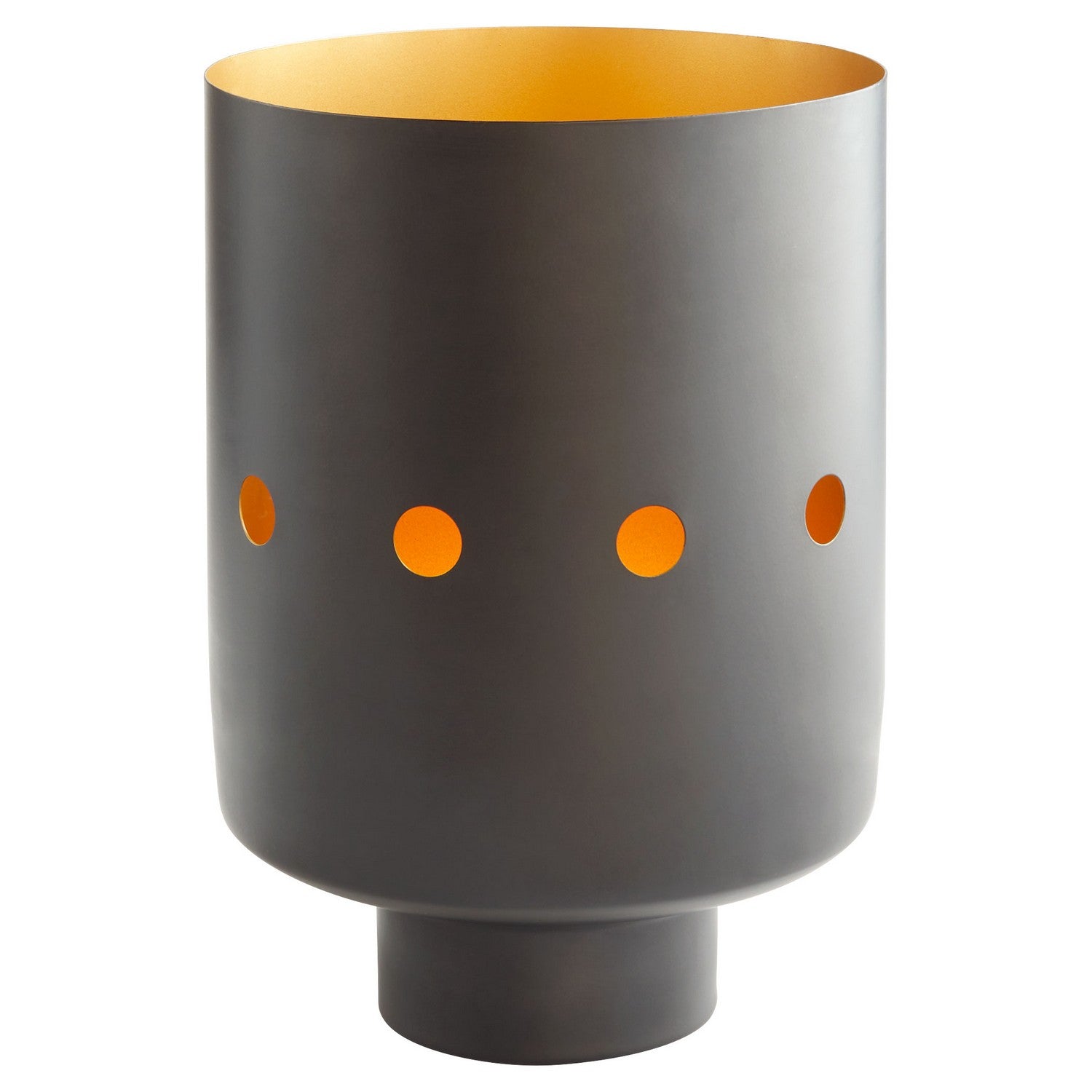 Cyan Design 11521 Naktis Vase - Black Wide Modern Ceramic Home Decor for Living Room, Dining Table, Wedding Centerpiece
