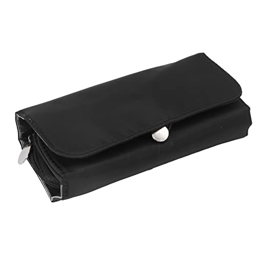 Waterproof Roll Up Makeup Bag with Multiple Slots - Foldable Travel Cosmetic Organizer for Brushes & Essentials | Perfect for Daily Use, Travel & On-the-Go Touch Ups
