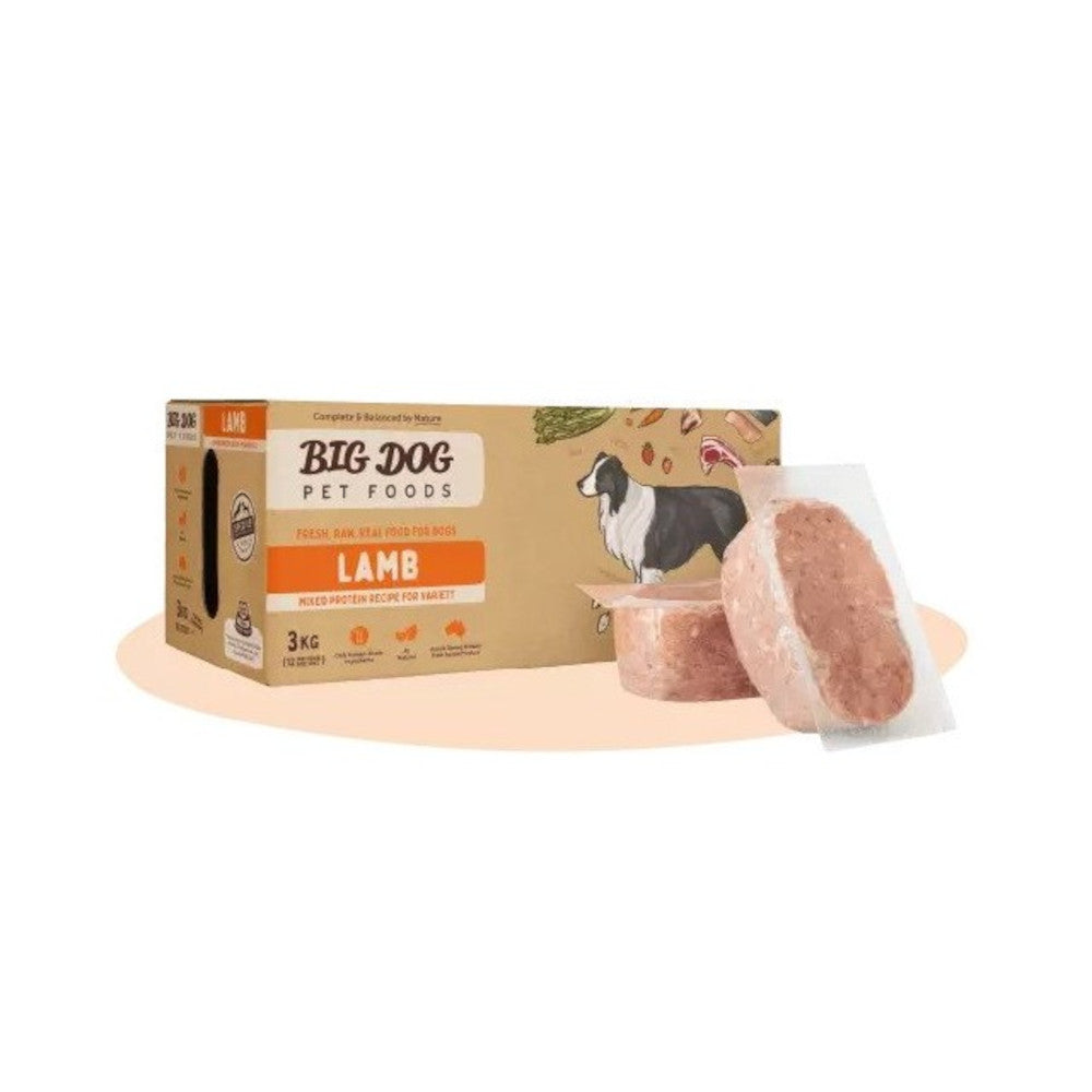Premium Frozen Raw Lamb Dog Food - Grain-Free, High-Protein, All-Natural - Perfect for Puppies & Adult Dogs - Ideal for Raw Diet & Meal Toppers
