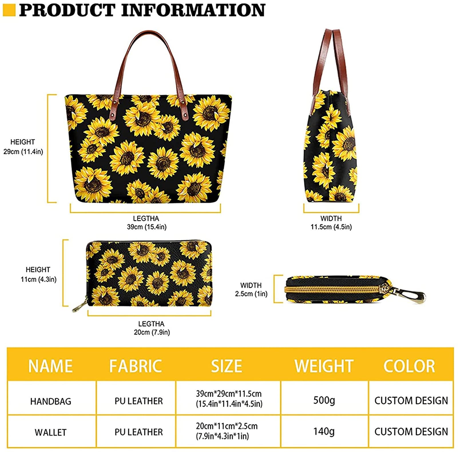 Stylish Large Capacity Crossbody Tote Bag for Women with Matching Wallet Clutch - 2 Piece Set | Perfect for Work, Travel & Everyday Use