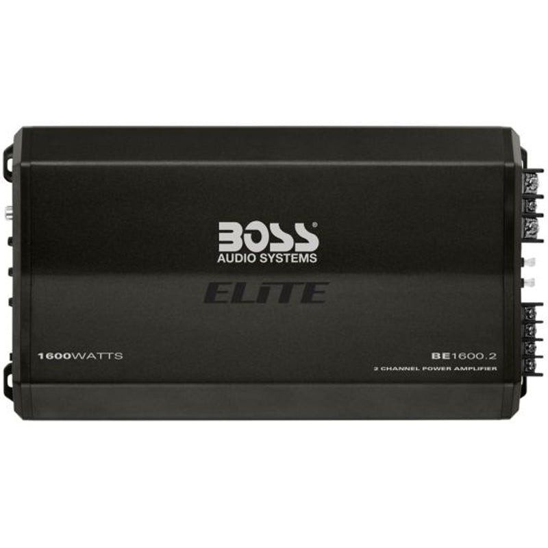 Boss Audio Elite BE1600.2 Car Amplifier - 2 Channel 1600W High Power Car Audio Amp for Enhanced Sound System | Perfect for Car Audio Upgrades & Bass Boost
