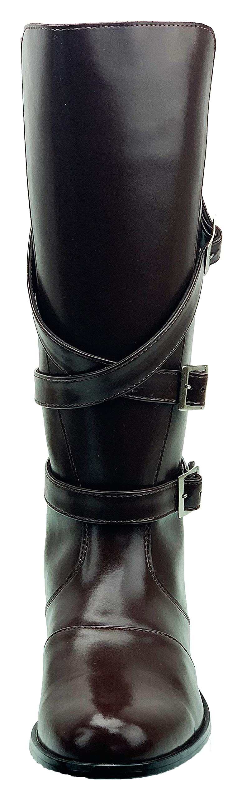 Women's Stylish Leather Motorcycle Riding Knee High Boots - Fashionable & Comfortable for Bikers, Outdoor Adventures & Casual Wear