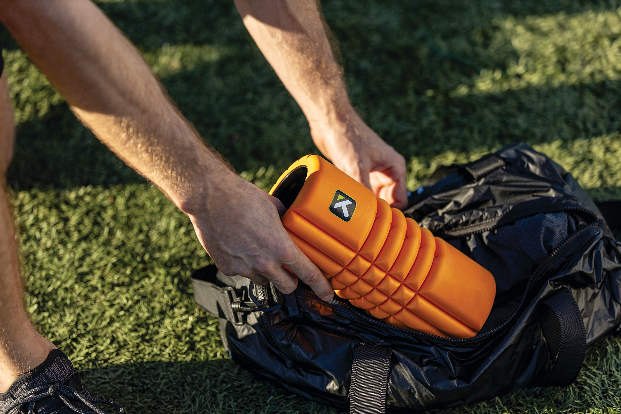 TRIGGERPOINT Grid Travel Foam Roller - Portable Muscle Massage Tool for Recovery & Pain Relief - Perfect for Gym, Yoga, Travel & Home Use