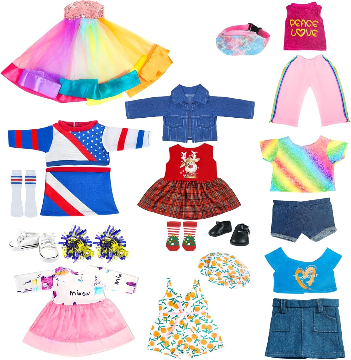 18 Inch Doll Clothes & Accessories - American Girl Doll Socks & Shoes Set for 18
