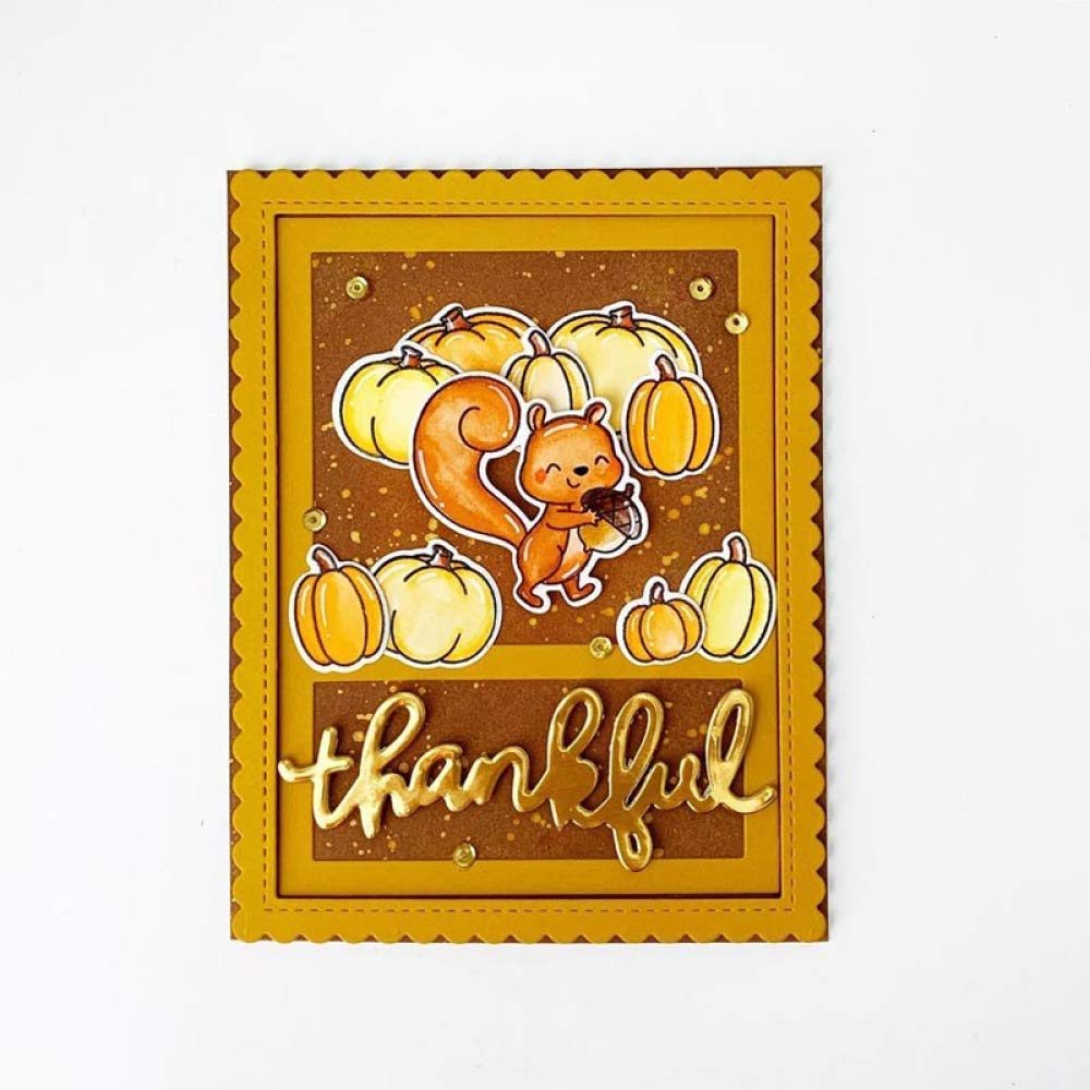 Grateful Thank You Letter Metal Cutting Dies - DIY Scrapbooking Embossing Stencils for Photo Albums, Invitation Cards & Christmas Wishes - Perfect for Handmade Greeting Cards, Wedding Invitations & Holiday Crafting Projects