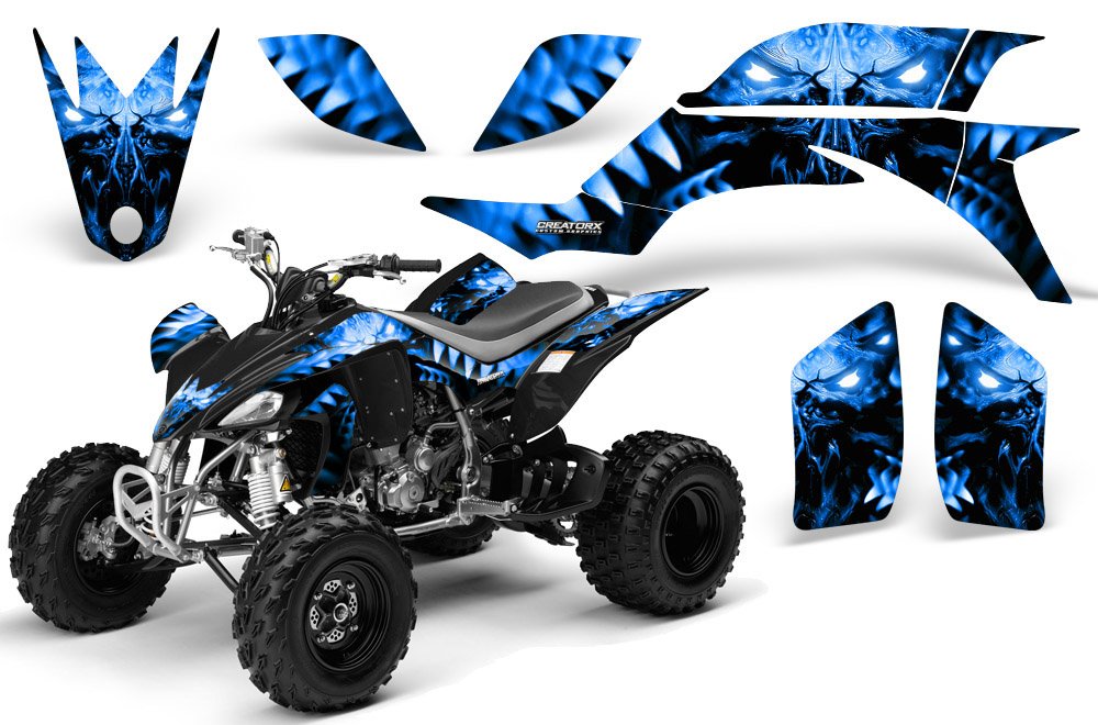 Yamaha YFZ 450 ATV Graphics Kit - High-Quality Decals & Stickers in Replicator Blue | Perfect for Off-Road Racing & Custom ATV Design