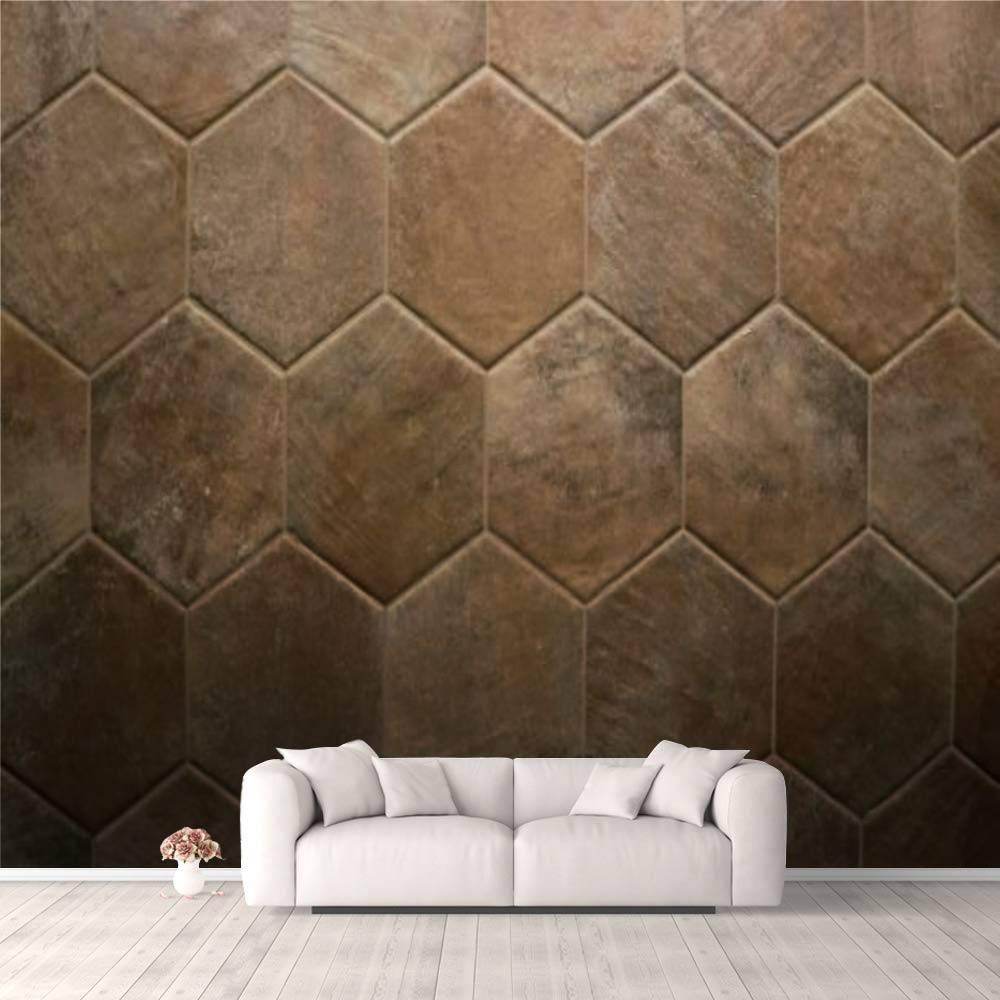 Hexagon Terracotta Rustic 3D Wallpaper - Self-Adhesive Peel & Stick Wall Mural for Bedroom, Living Room, Dorm Decor - Waterproof Textured Backsplash for Kitchen, Bathroom, Wardrobe & Ceiling