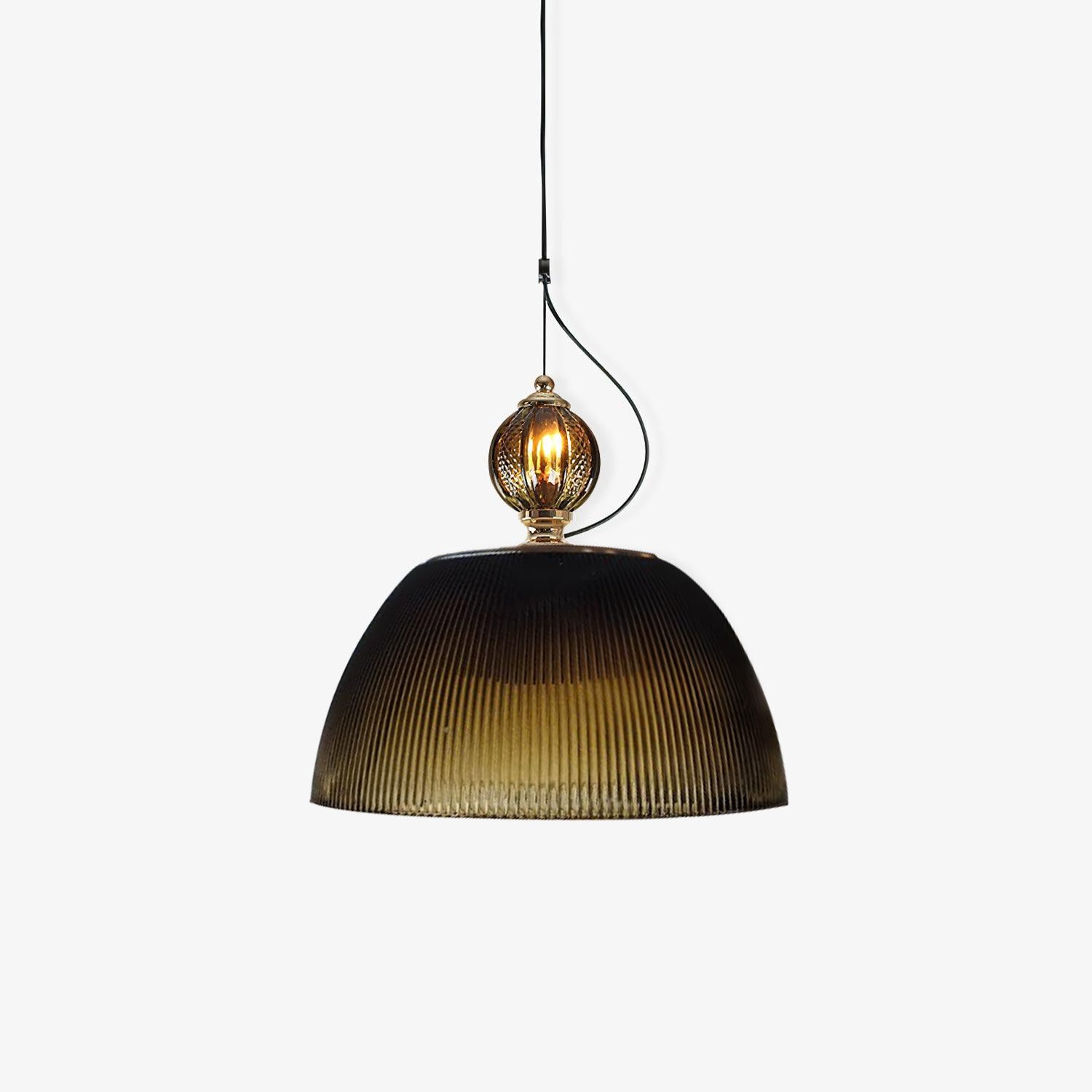 Modern Glass Bowl Pendant Light - Elegant Hanging Chandelier for Kitchen Island, Dining Room & Bedroom Lighting - Dimmable LED Ceiling Fixture
