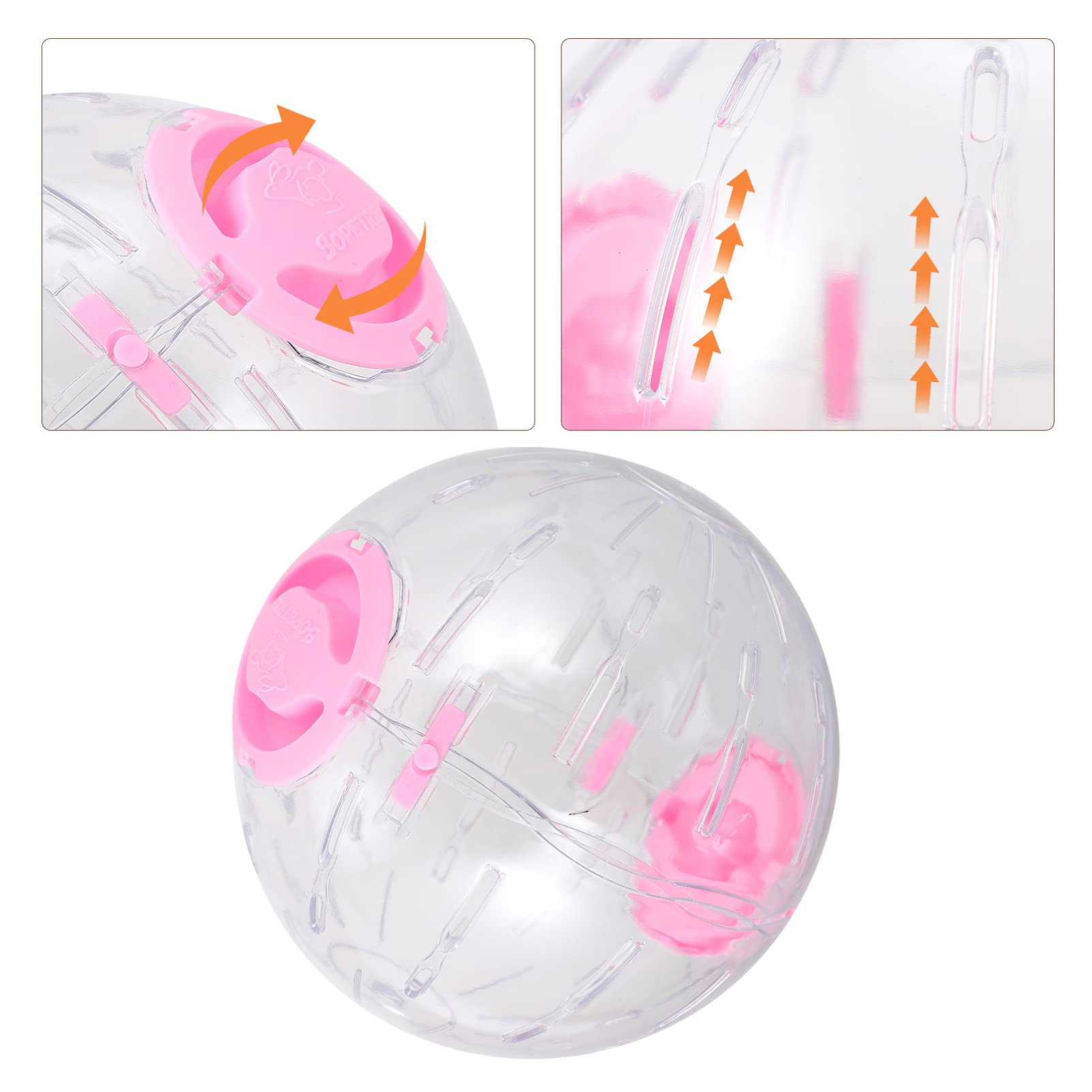 Balacoo Hamster Exercise Wheel - Small Animal Running Ball Toy for Guinea Pigs, Rats & Pet Rodents - Durable Plastic Cage Accessory for Hamster Cage & Playtime (1-Pack) - Perfect for Small Pet Fitness & Entertainment
